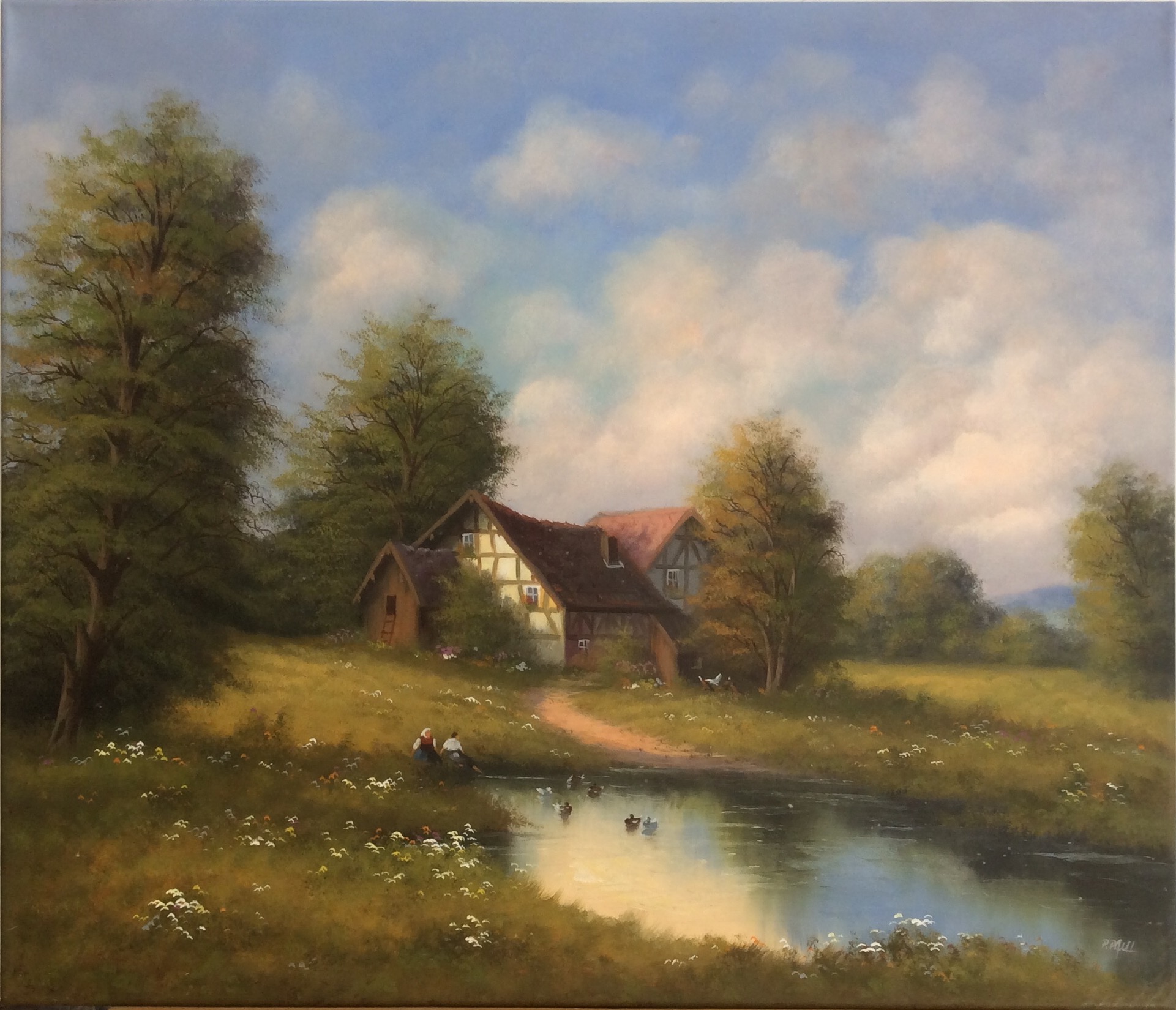 Paul, Bauernhaus mit Teich