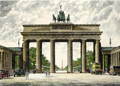Berlin, Brandenburger Tor mit Siegessäule