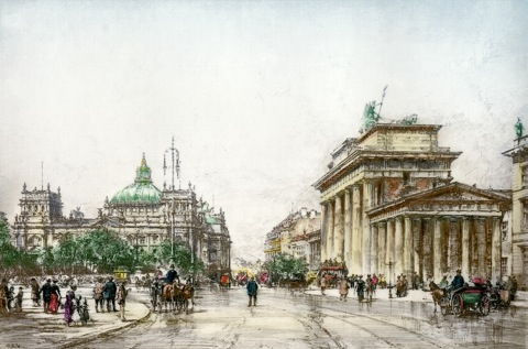 Berlin, Brandenburger Tor mit Reichstag