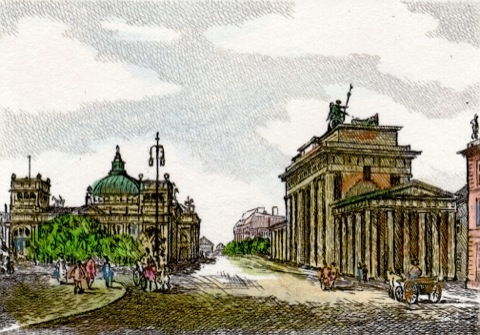 Berlin, Brandenburger Tor mit Reichstag