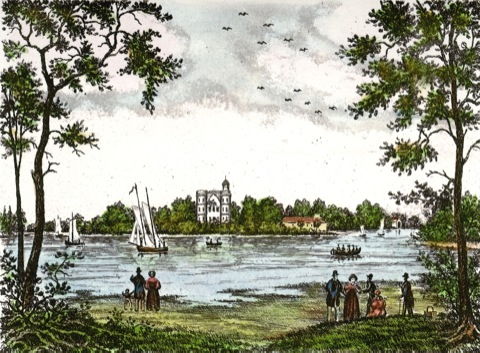 Berlin, Pfaueninsel um 1850