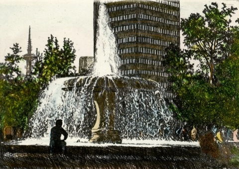 Frankfurt, Brunnen an der Oper