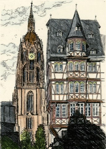 Frankfurt, Marktplatz mit Dom