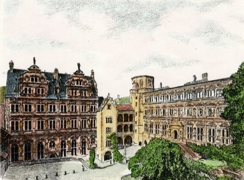 Heidelberg, Friedrichsbau mit Ottheinrichsbau