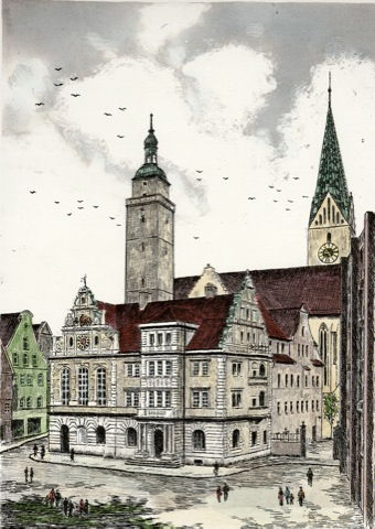 Ingolstadt, Rathaus mit Moritzkirche