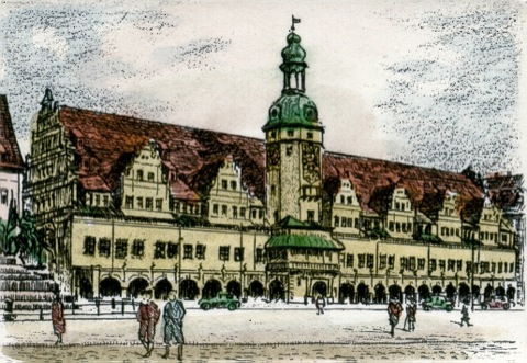 Leipzig, Rathaus nach Bruck