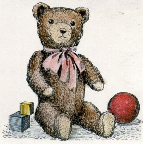 Teddy mit Ball