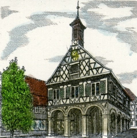 Waiblingen, Altes Rathaus / Rückseite