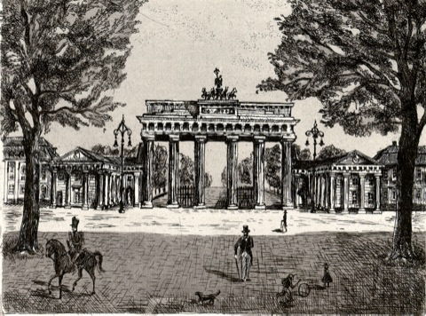 Berlin, Brandenburger Tor (Aquatinta) einfarbig