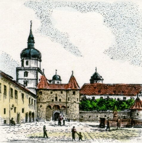 Würzburg, Scherenbergtor mit Kiliansturm