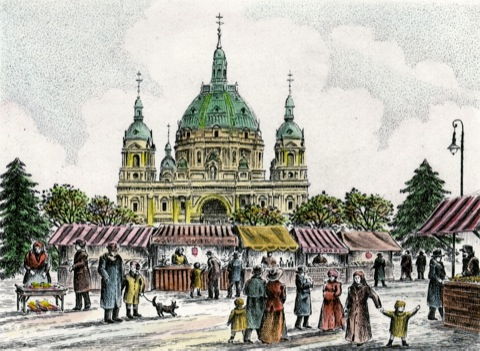 Berlin, Berliner Dom mit Markt