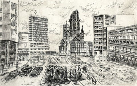 Berlin, Kurfürstendamm mit Gedächtniskirche