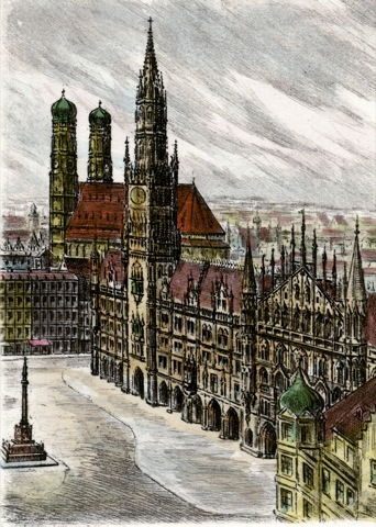 München, Rathaus mit Frauenkirche