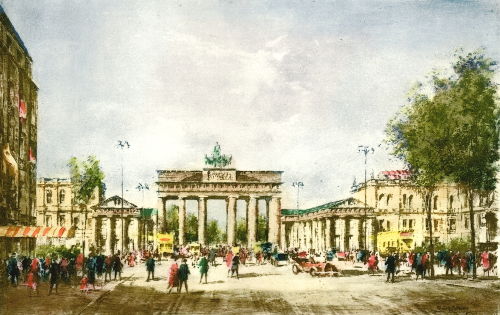 Berlin, Brandenburger Tor mit Hotel Adlon