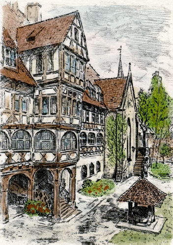 Coburg, Innenhof der Veste