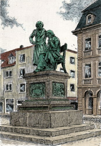 Hanau, Brüder Grimm Denkmal