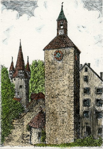Lindau, Peterskirche mit Diebsturm