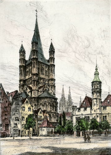 Köln, St. Martin mit Stapelhaus