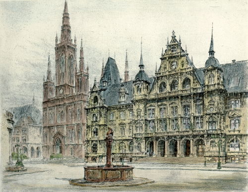 Wiesbaden, Rathaus um 1920