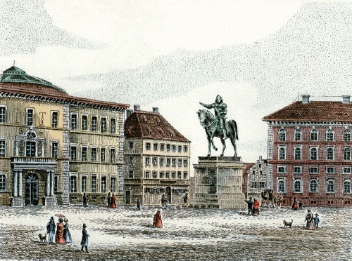 München, Wittelsbacher Platz m. Denkmal