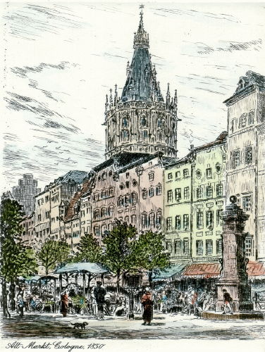 Köln, Alt Markt um 1850