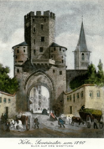 Köln, Severinstor um 1840