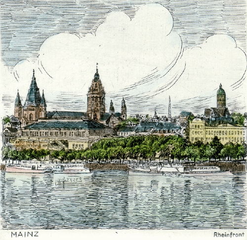 Mainz, Rheinansicht