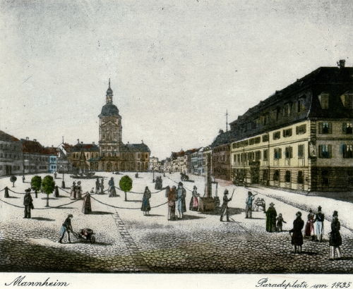 Mannheim, Paradeplatz um 1835