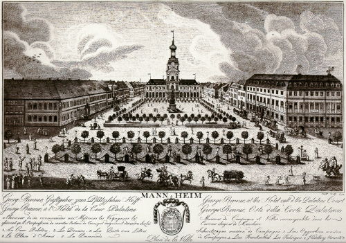 Mannheim, Der Paradeplatz um 1794