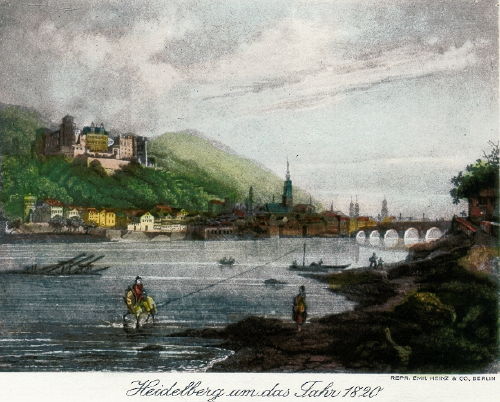 Heidelberg, Schloß um 1820