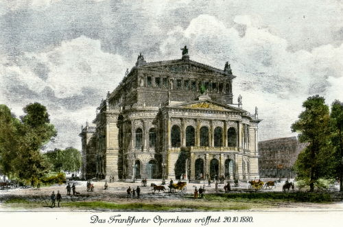 Frankfurt, Opernhaus um 1880