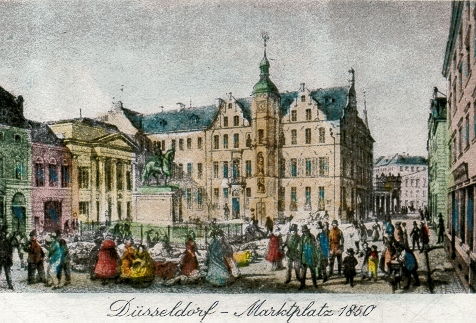 Düsseldorf, Marktplatz um 1860