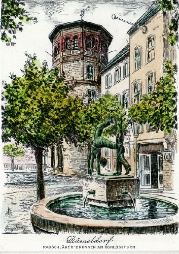 Düsseldorf, Radschläger Brunnen