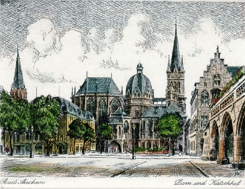 Aachen, Dom mit Katschhof