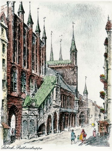 Lübeck, Rathaustreppe