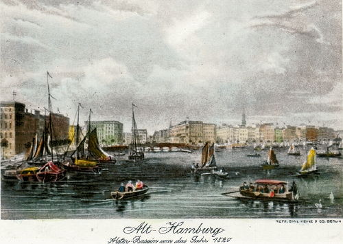 Hamburg, Alster um 1820