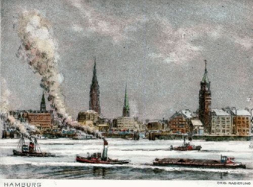 Hamburg, Hafen mit Kehrwiederspitze