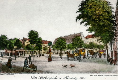 Hamburg, Adolphsplatz um 1826