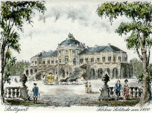 Stuttgart, Schloß Solitude um 1800