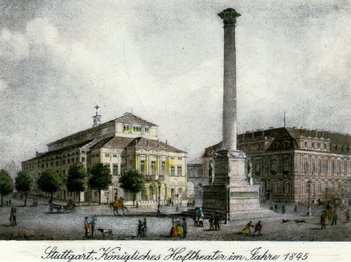 Stuttgart, Hoftheater um 1845