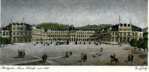 Stuttgart, Neues Schloß um 1830