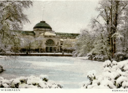 Wiesbaden, Kurhaus im Winter