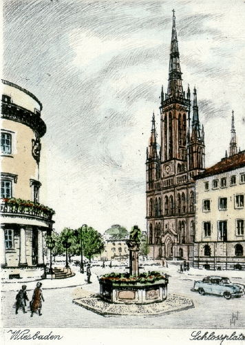 Wiesbaden, Schloßplatz