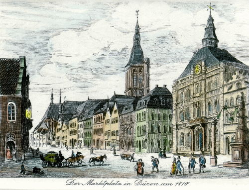 Düren, Marktplatz um 1810