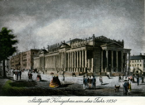 Stuttgart, Königsbau um 1850