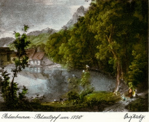 Blaubeuren, Blautopf um 1850