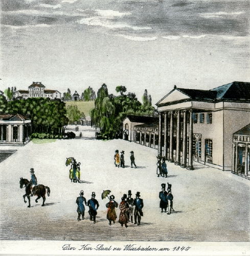 Wiesbaden, Kur-Saal um 1840