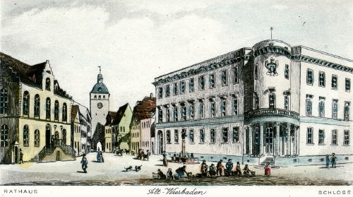 Wiesbaden, Schloß mit Rathaus