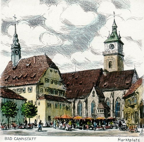 Stuttgart, Bad Cannstatt, Marktplatz