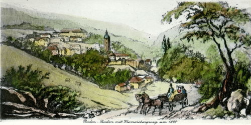 Baden-Baden, Fremersbergweg um 1800